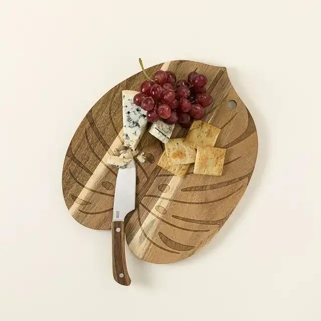 Monstera Cheese Board & Knife
