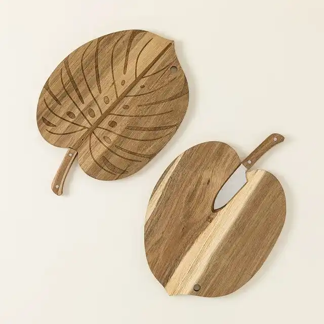 Monstera Cheese Board & Knife
